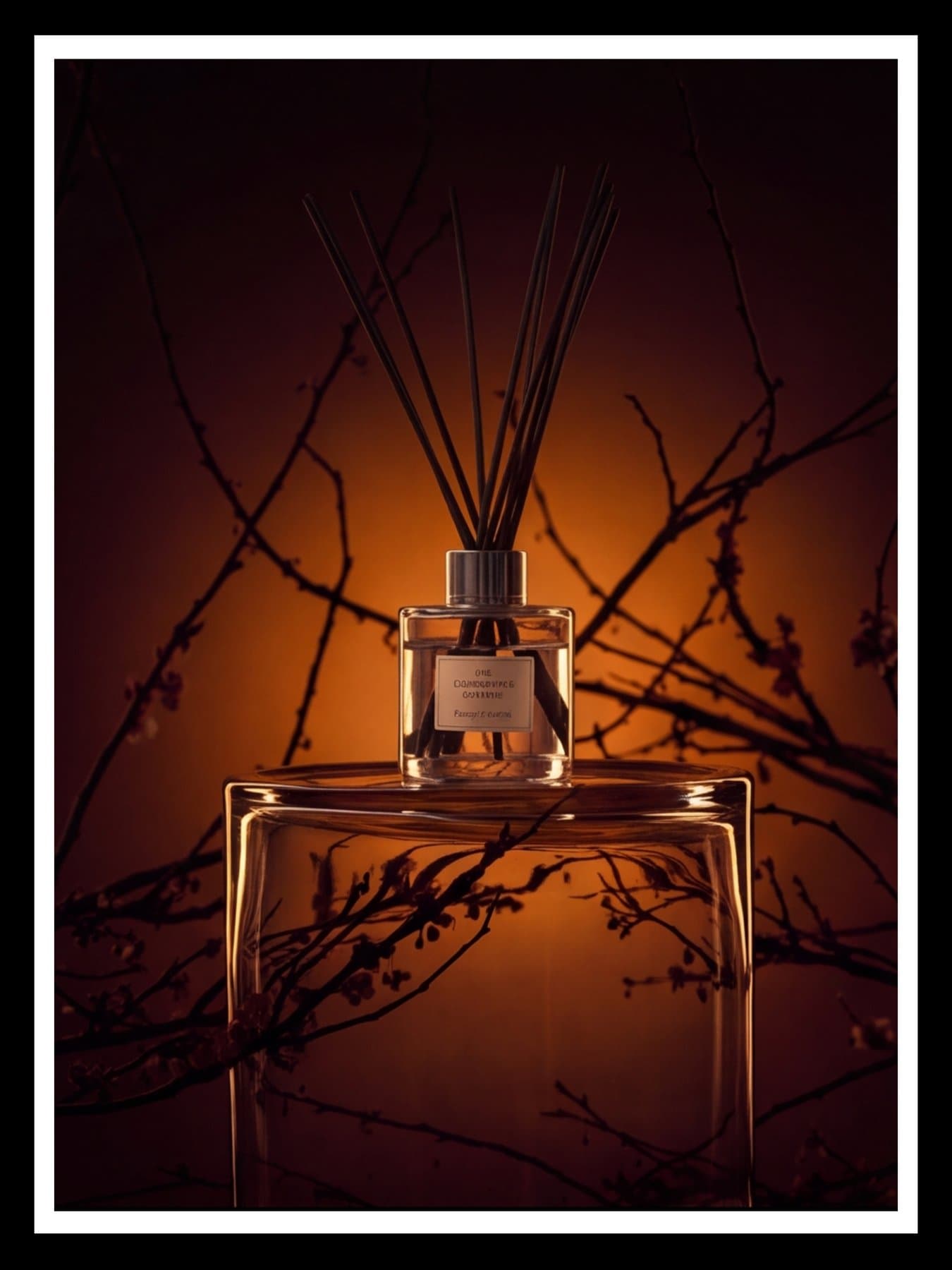 The diffuser among branches, framed