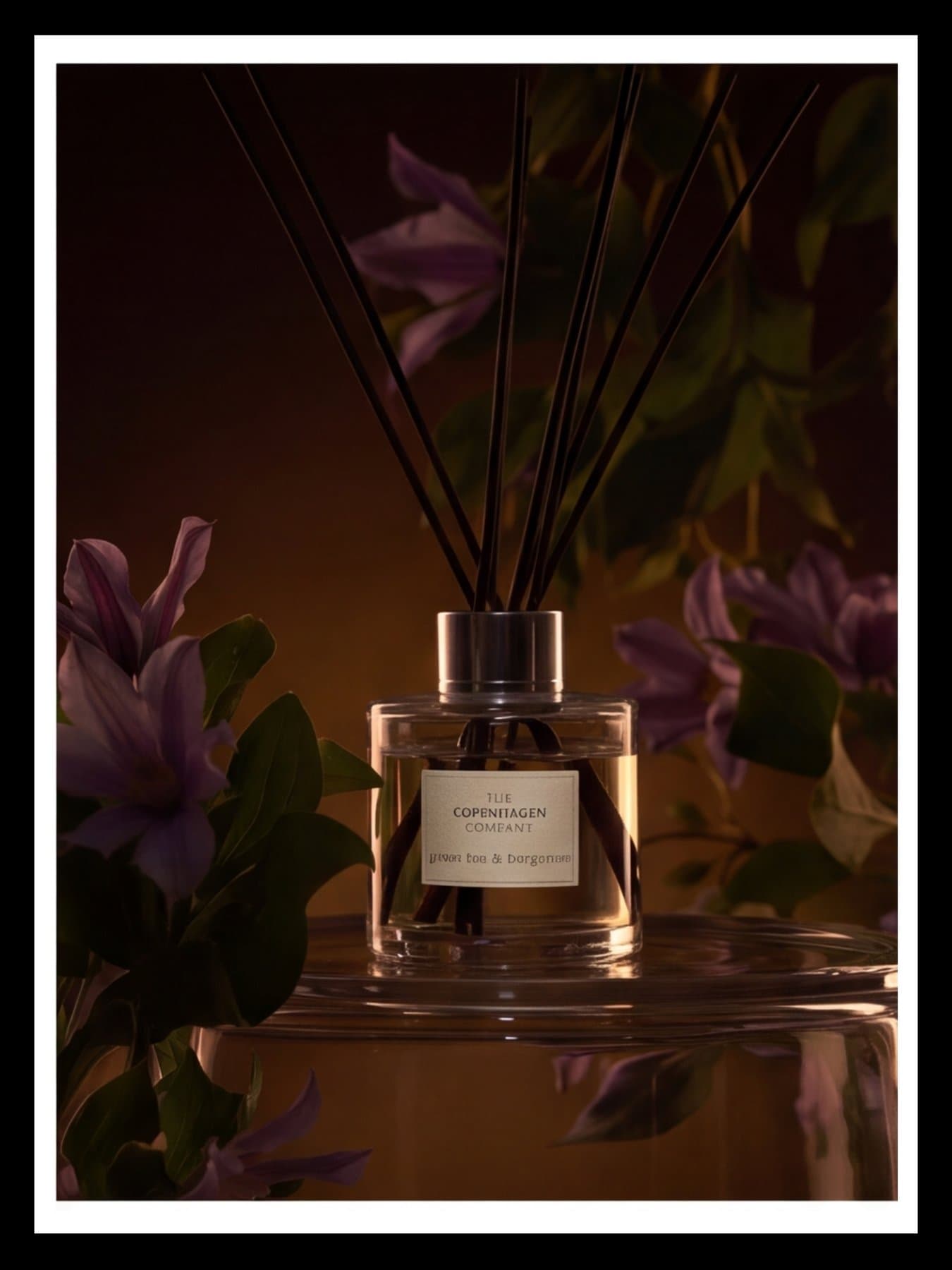 The diffuser among lilies, framed