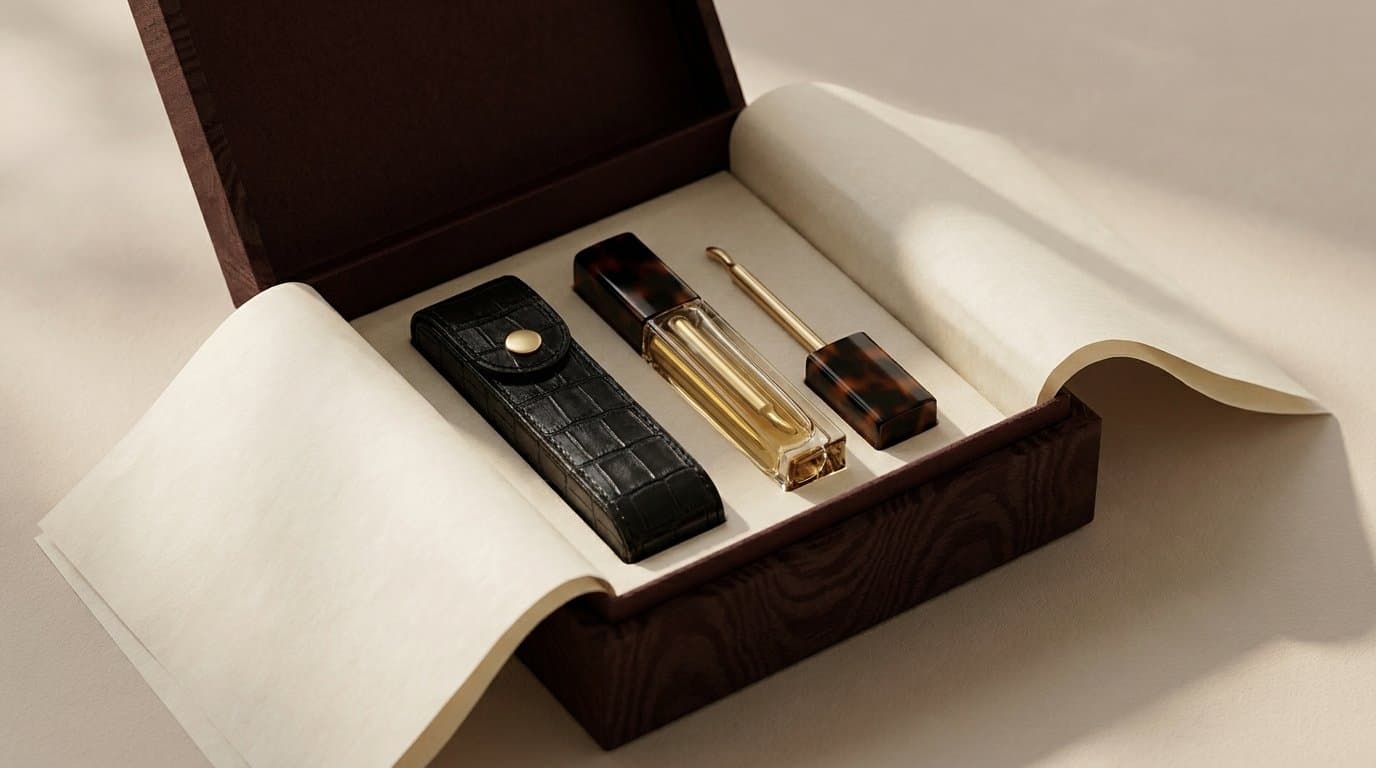 The case and serum in an open box