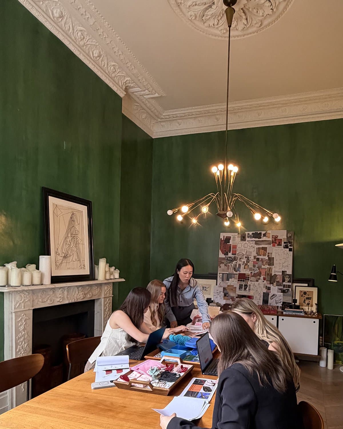 The green room, the moodboard behind