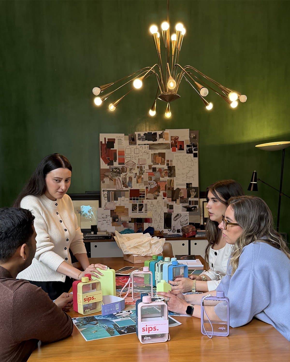 The green room, the founders at the table