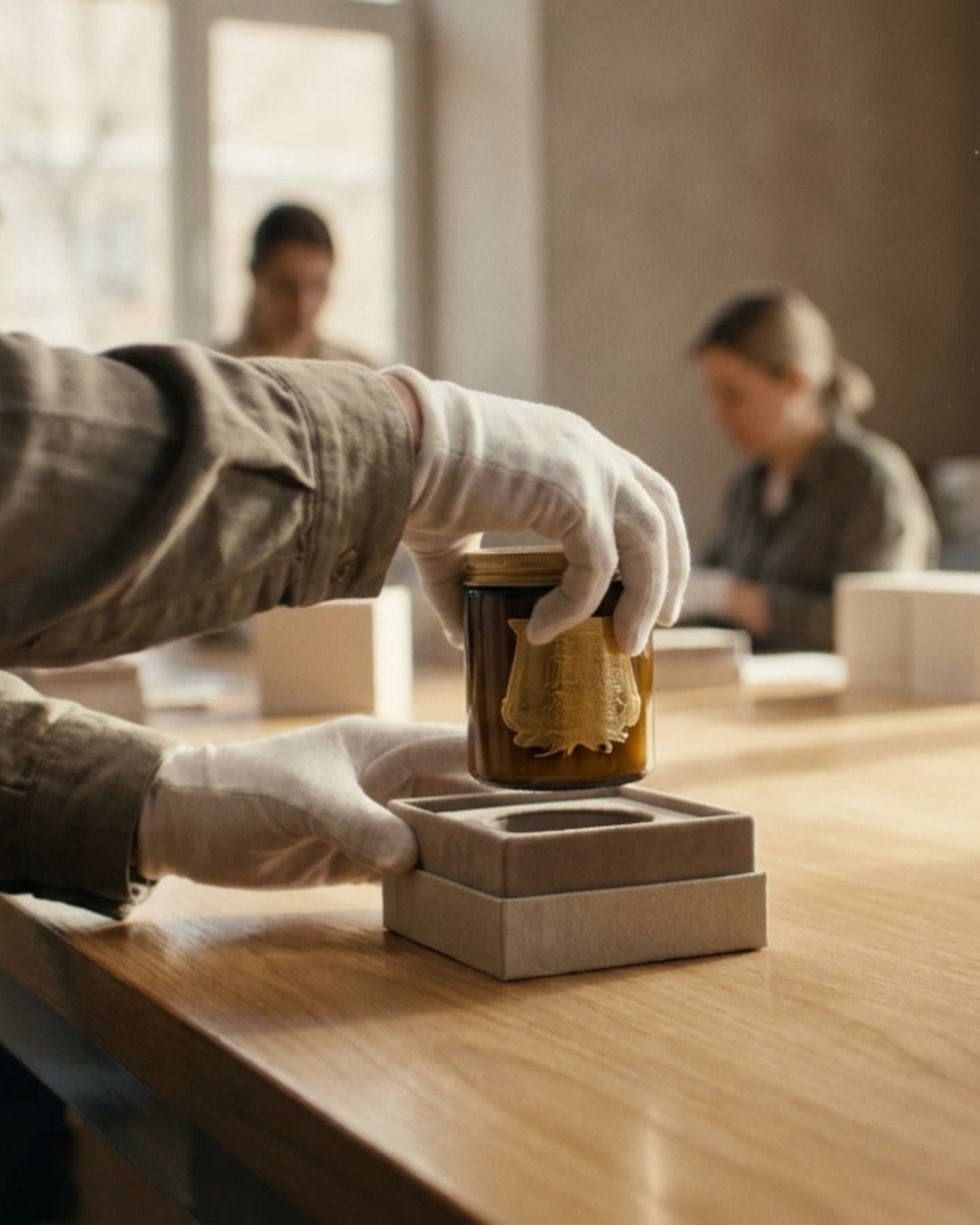 A jar set on the studio table