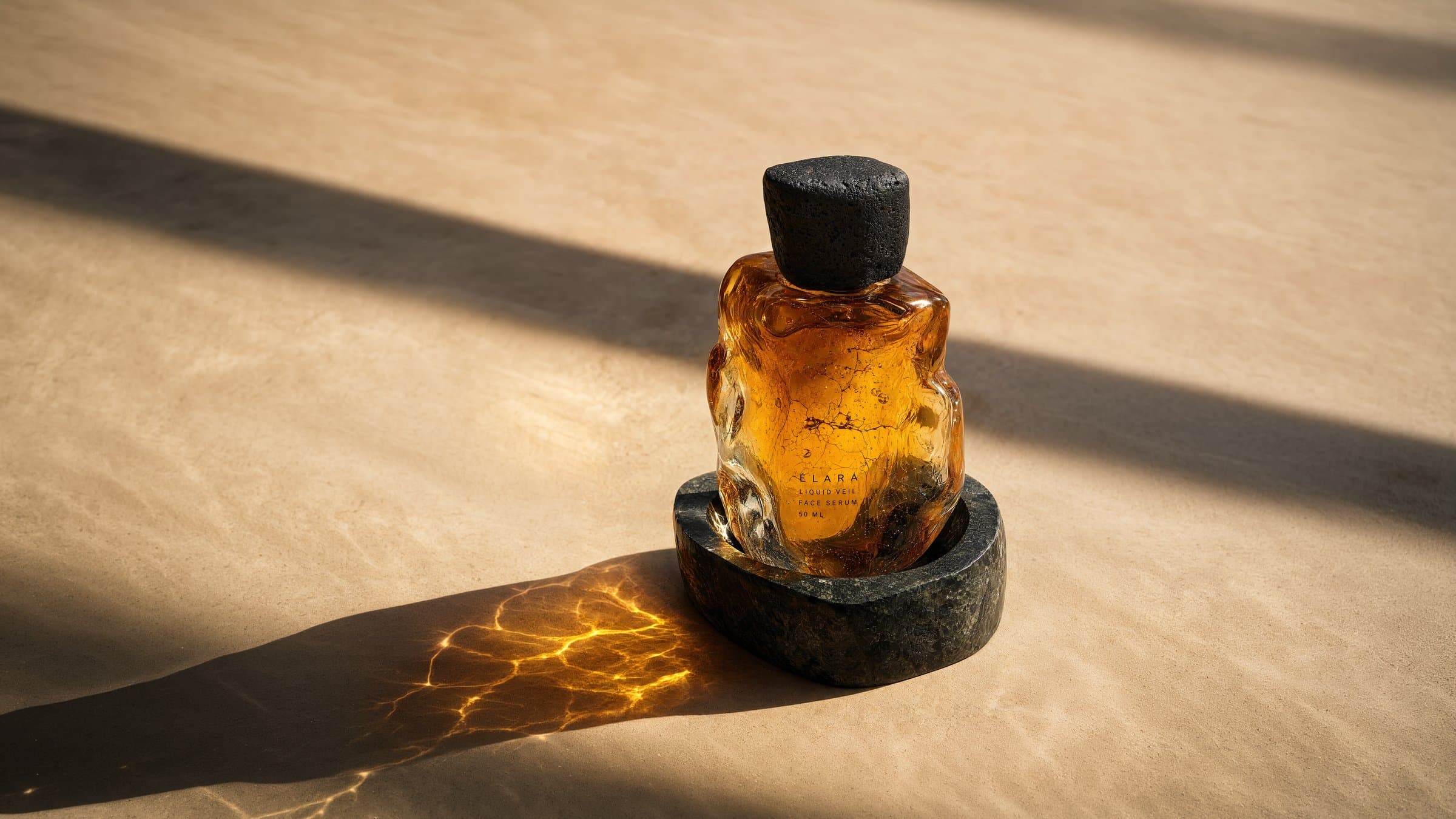 The bottle on its stone, the wide shadow of the afternoon