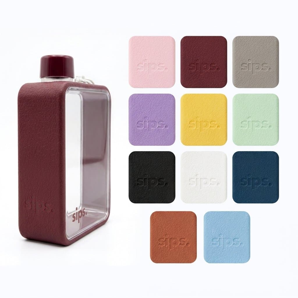The bottle beside its palette