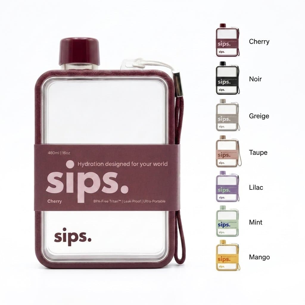 The product page, the bottle and its colour list